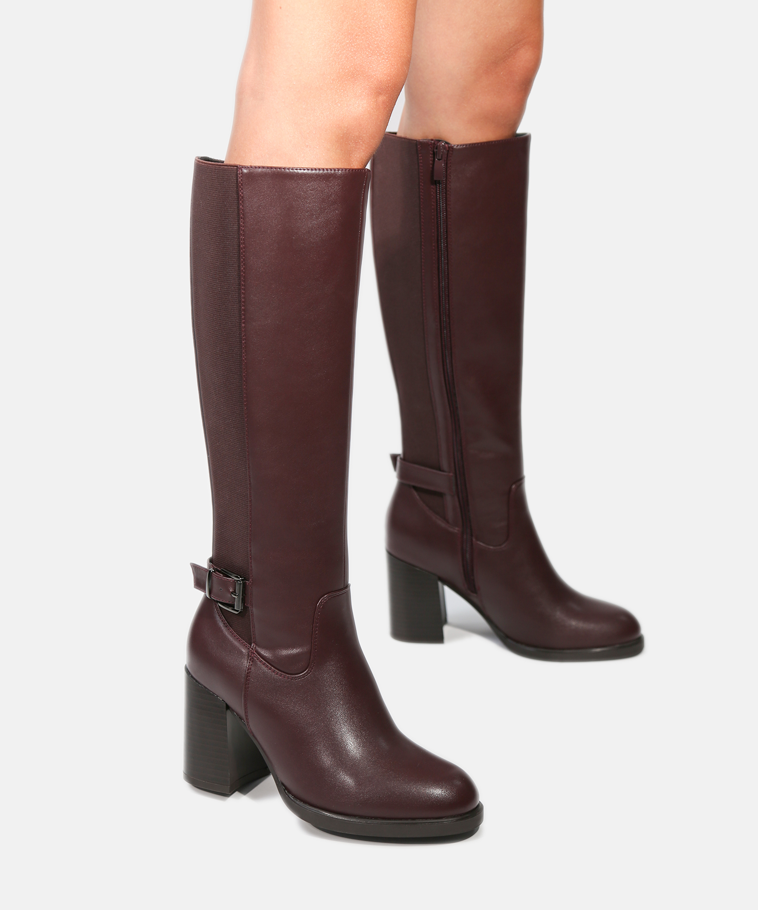 Botas altas salto fivela image number null